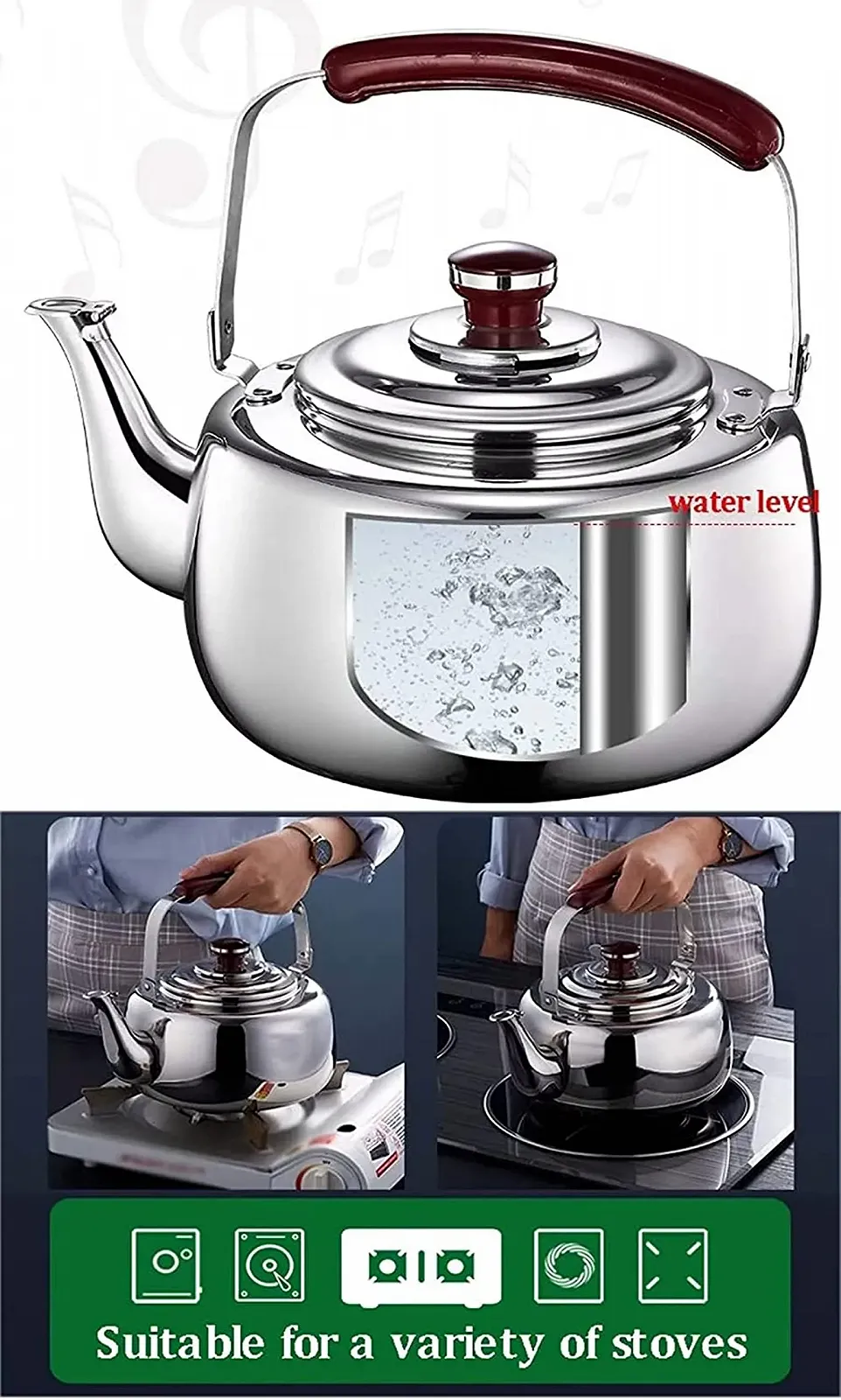 Чайник з свистком з нержавіючої сталі, фото №6 Чайник з свистком з нержавіючої сталі, фото №6