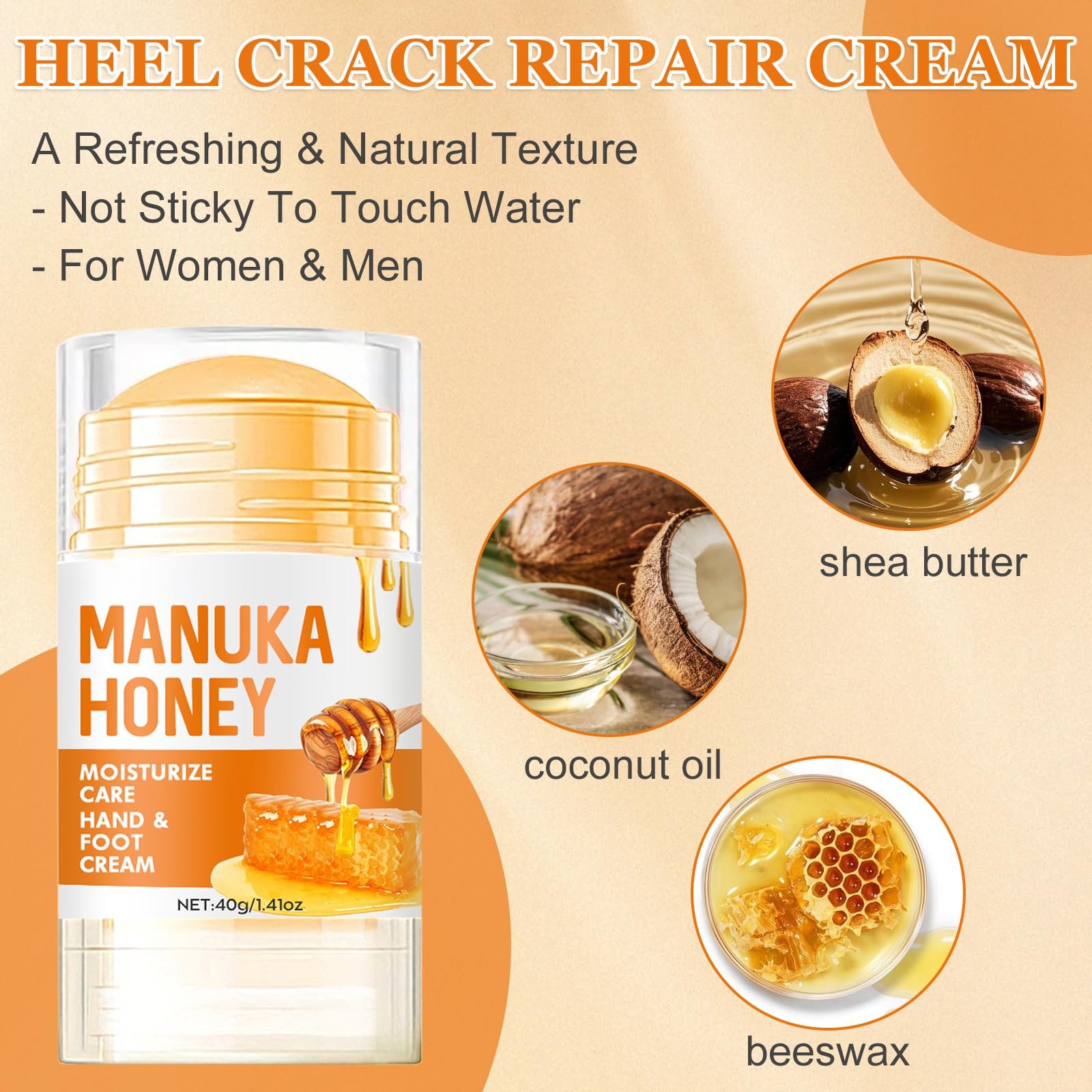 Бальзам-стік для ніг Медовий для потрісканих п'ят 1 шт., фото №2 Бальзам-стік для ніг Медовий для потрісканих п'ят 1 шт., фото №2