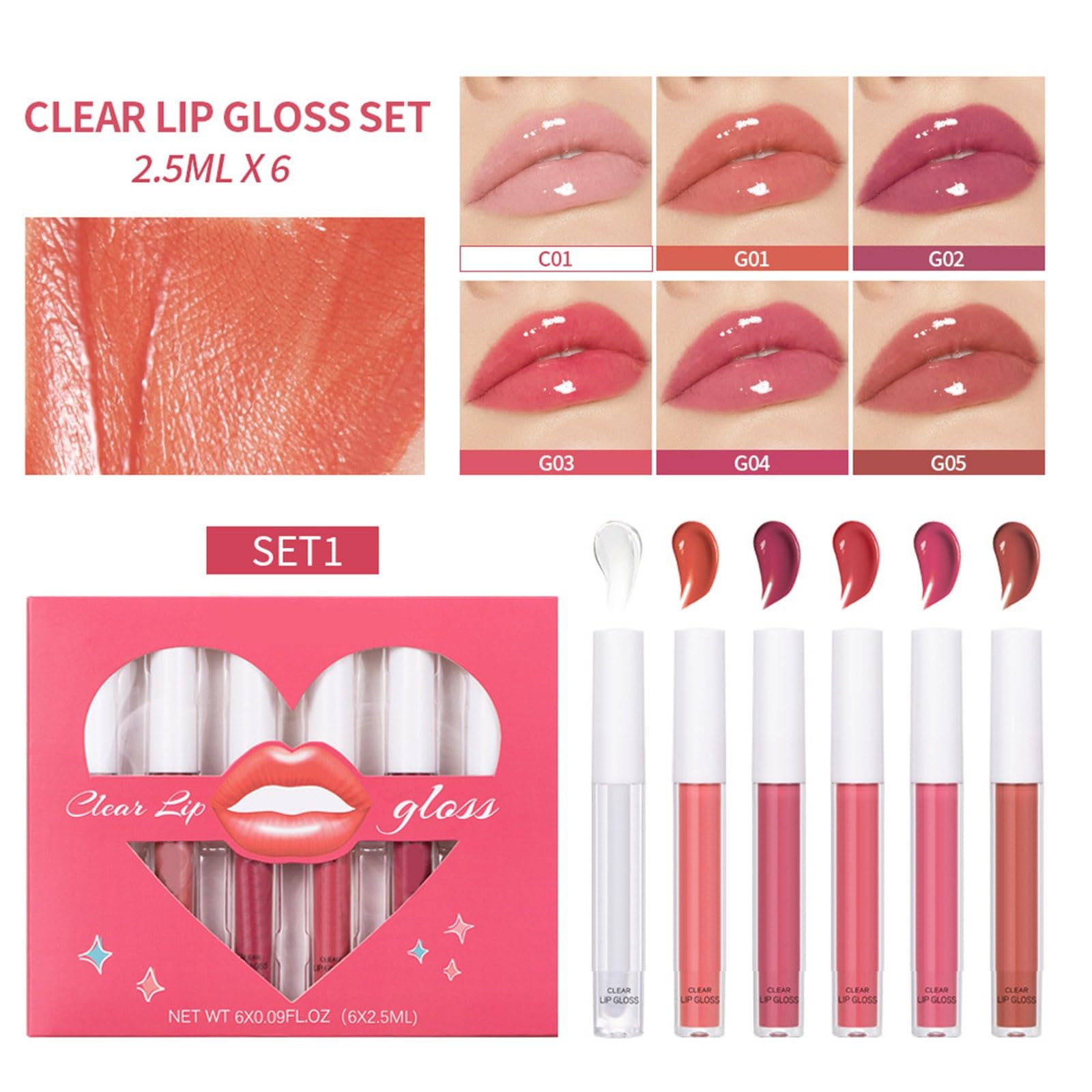 Блиск для губ Klarer Lipstick langanhaltendes Make-up зволожуючий червоний (A, One Size), фото №3 Блиск для губ Klarer Lipstick langanhaltendes Make-up зволожуючий червоний (A, One Size), фото №3