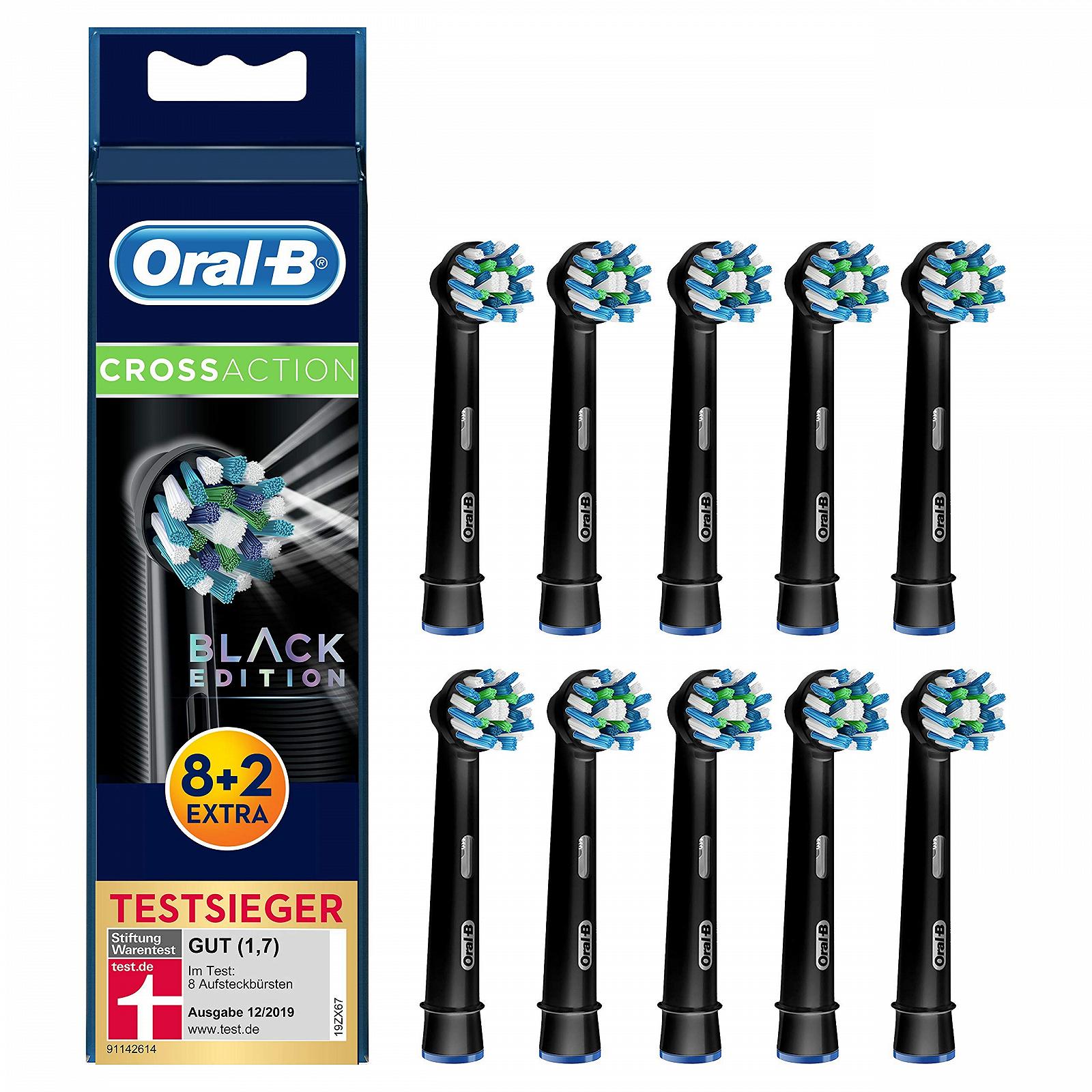 Насадки для зубной щетки Oral-B CrossAction Black Edition 10 штук, фото №1