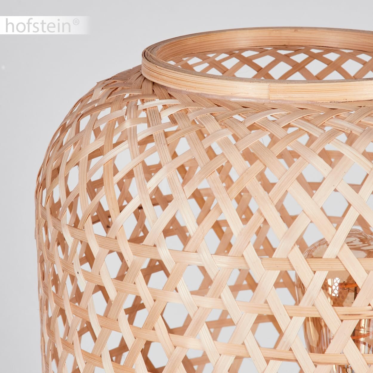 Настільна лампа Bauro Modern Boho Метал/Бамбук 2 x E27 Чорний/Натуральний, фото №4