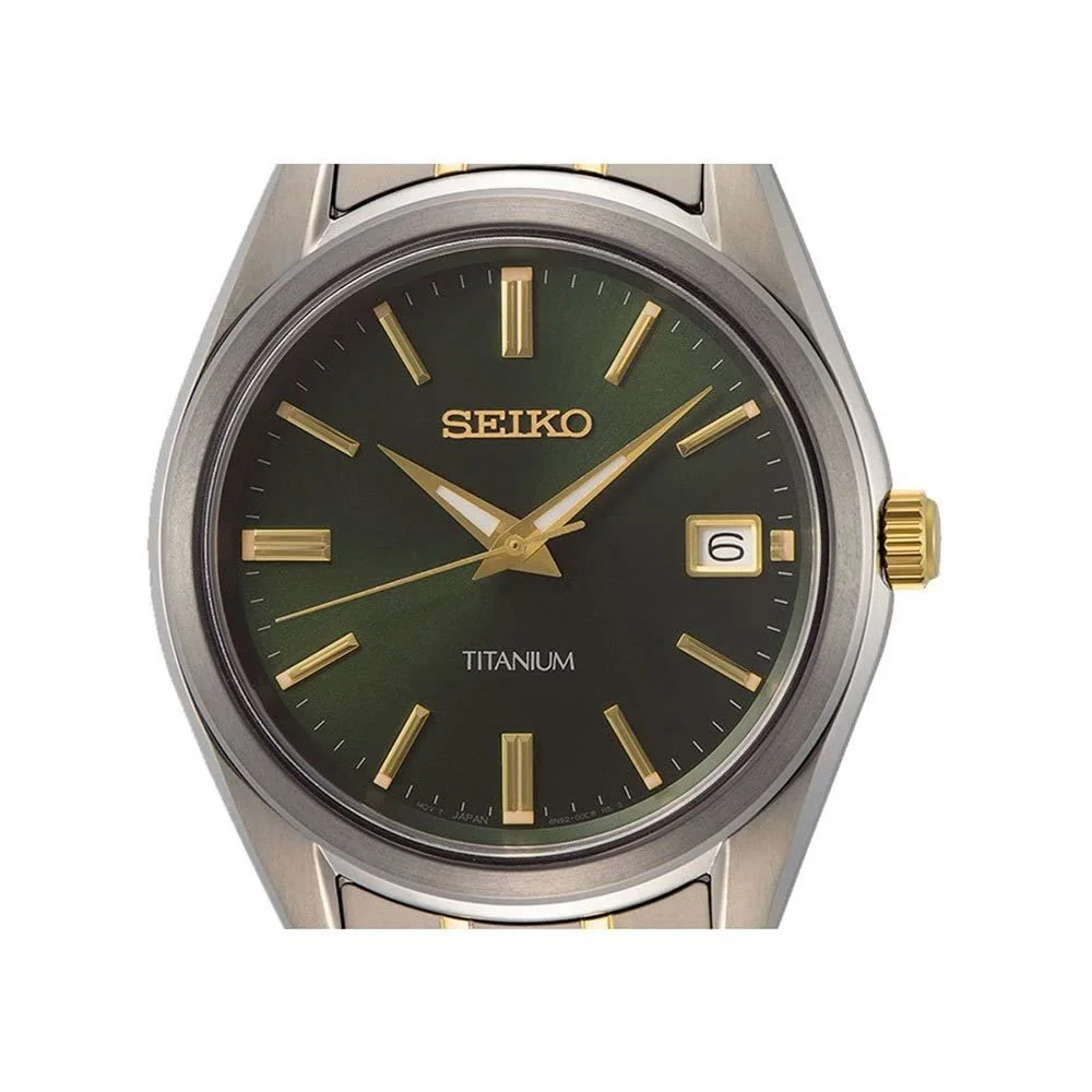 Часы Кварцевые Титан Seiko SUR377P1, Зеленый, фото №2 Часы Кварцевые Титан Seiko SUR377P1, Зеленый, фото №2