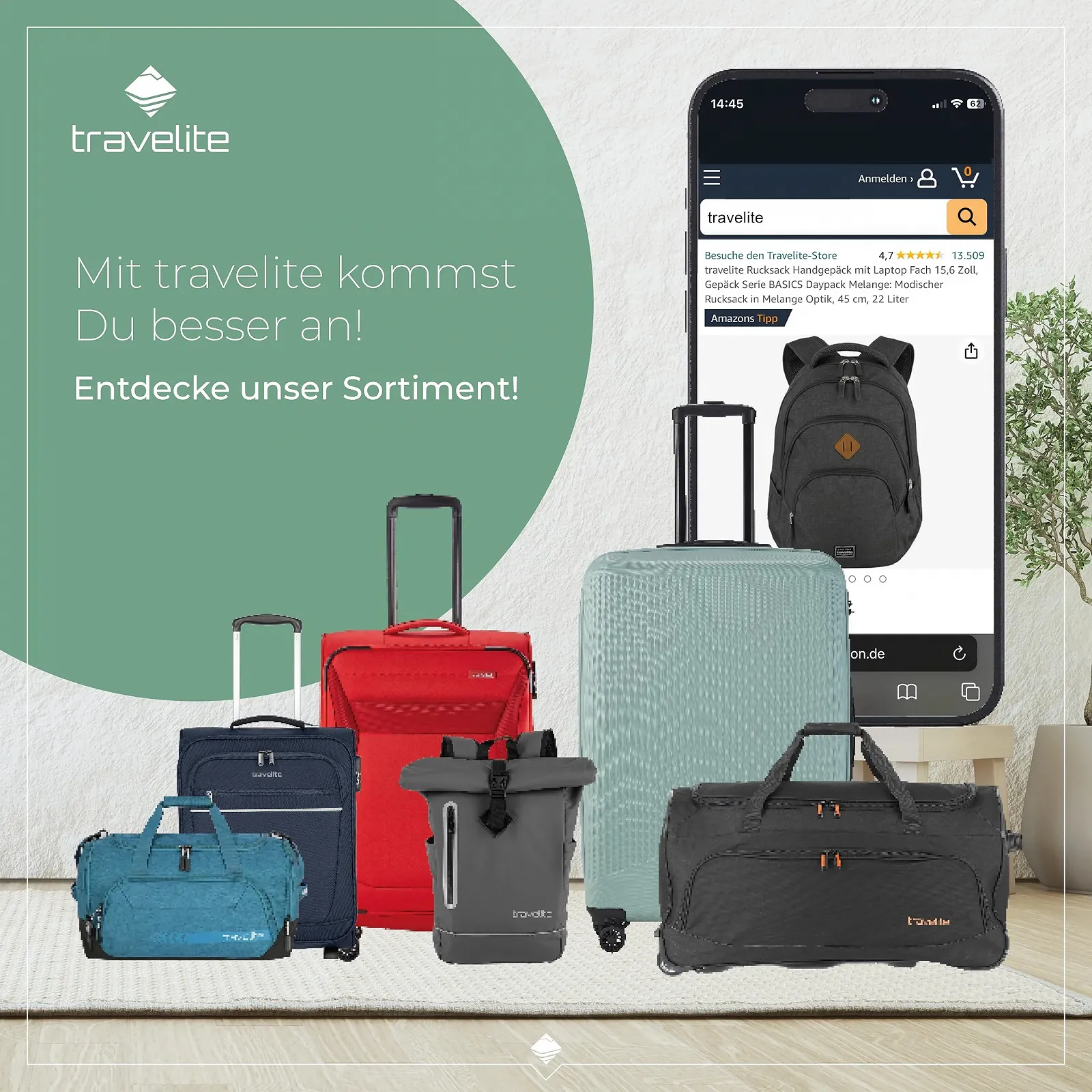 Рюкзак Travelite Kick Off 15.6 дюймів 22 л 45 см Black, фото №6