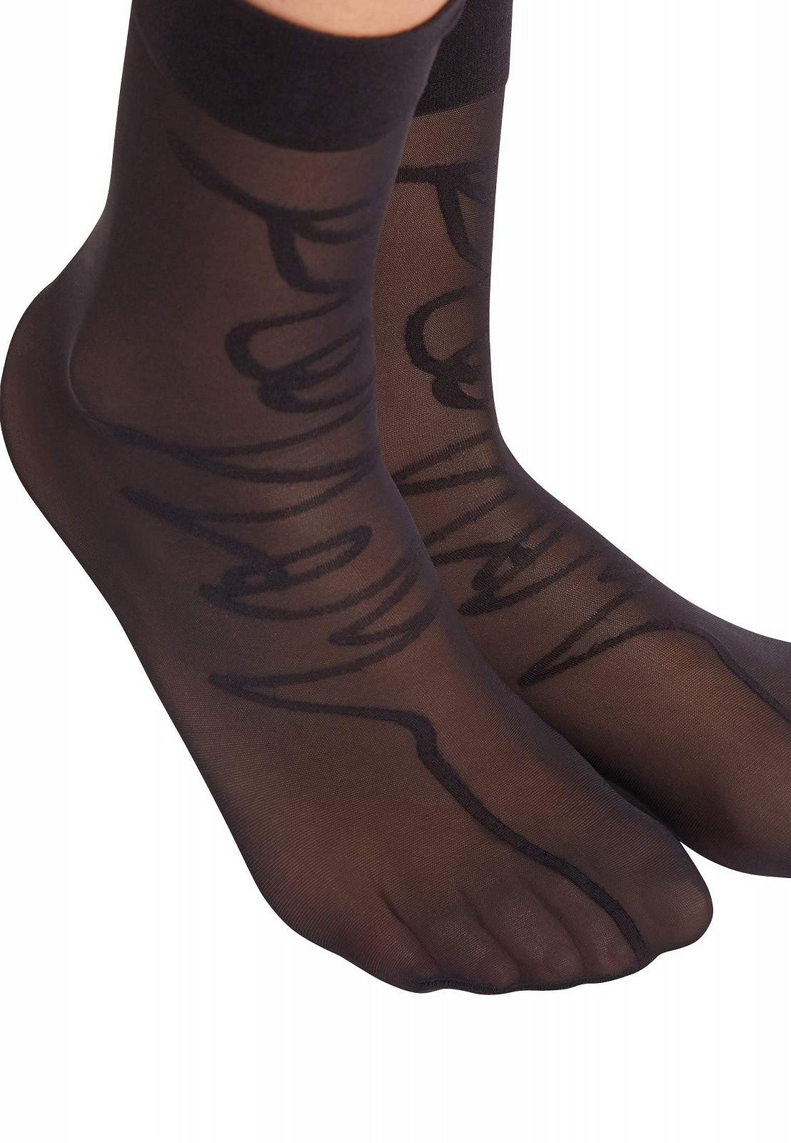 Носки Wolford Aurora Script Женские Черный OS, черный, фото №3