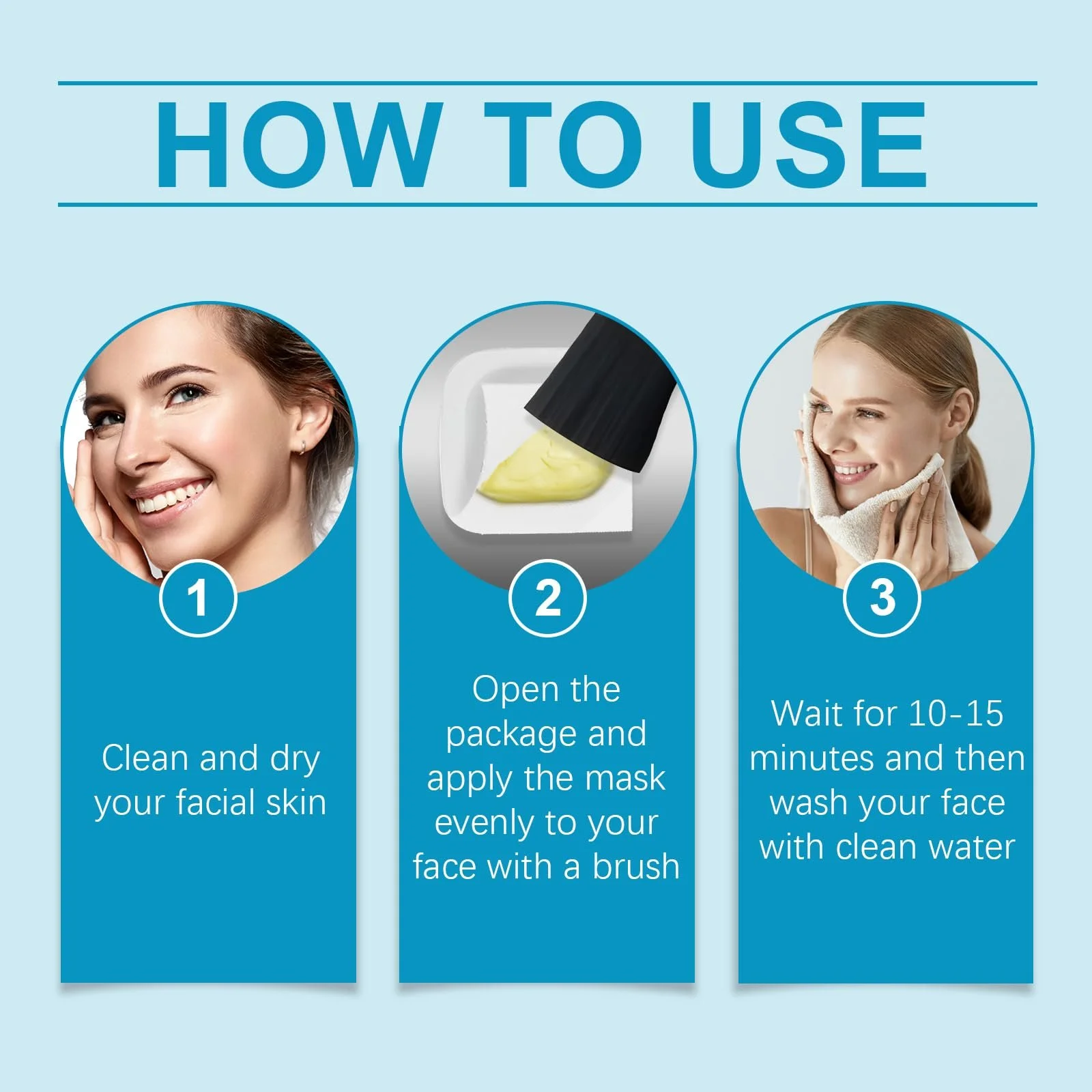 Маска для обличчя Tkekruh Набір з 8 масок для контролю шкірного сала Зволоження та Омолодження, фото №3