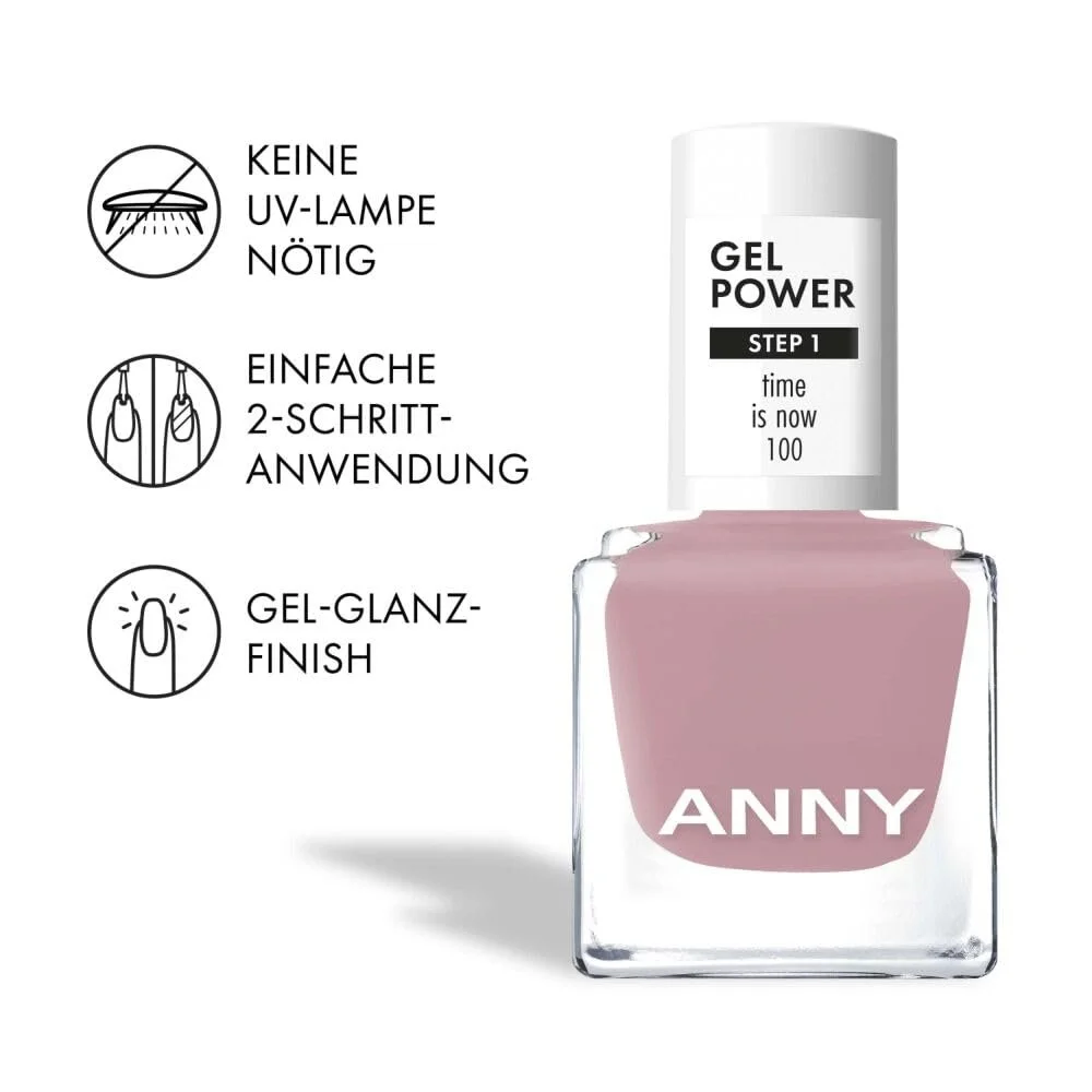 Гель-лак ANNY Gel Power Time is Now Steamed Dusky Pink 8 мл, фото №4 Гель-лак ANNY Gel Power Time is Now Steamed Dusky Pink 8 мл, фото №4