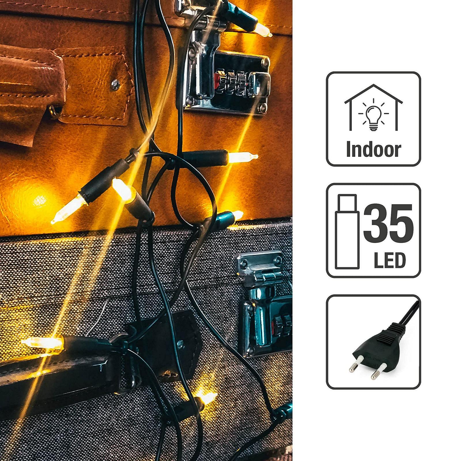 Гирлянда hellum 35 LED Теплый белый, для помещений, длина 5,10 м, кабель 2 x 1,5 м, фото №2