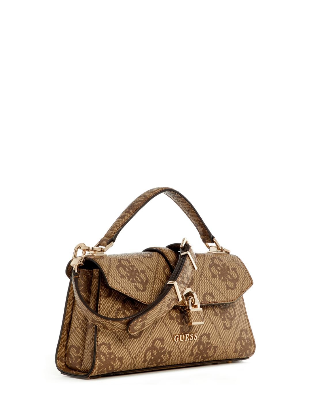 Сумка з верхньою ручкою GUESS Queensland Flap Latte Logo, фото №3