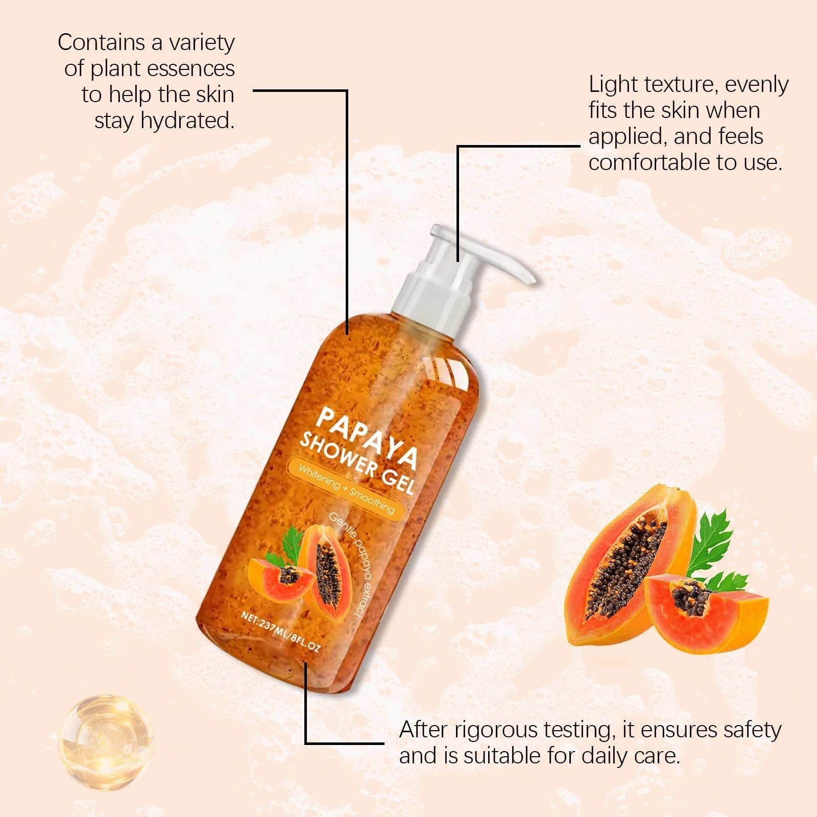 Гель для душу Papaya з ефектом зволоження та контролю жирності, фото №4