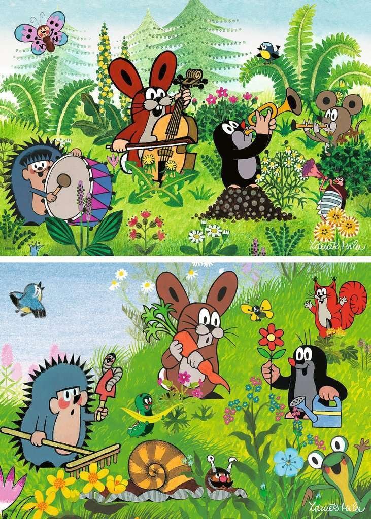 Пазл Ravensburger Вечірка в саду з друзями 05090 2 x 12 елементів, фото №2