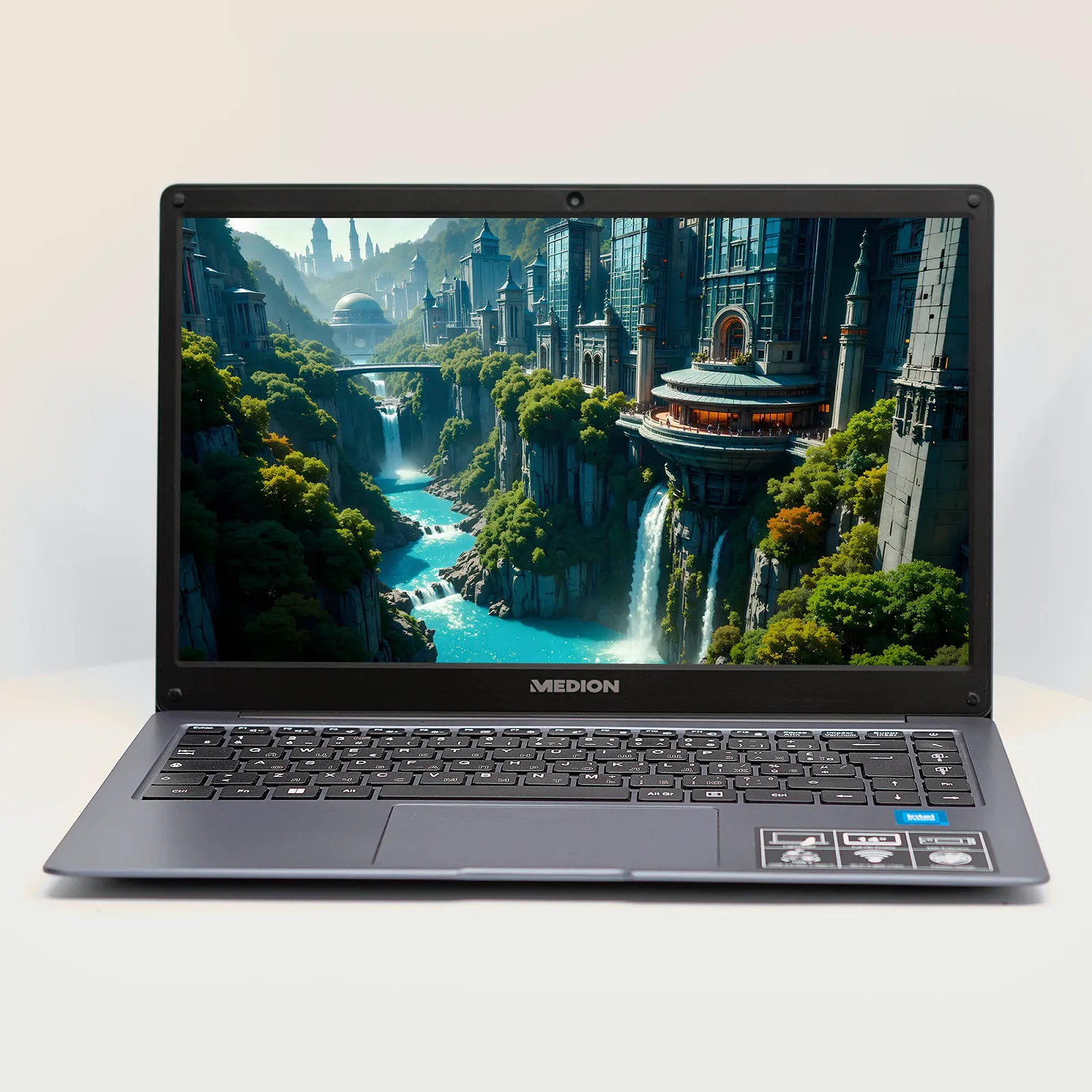 Ноутбук 14" Medion (Lenovo Group) Akoya E14223 | 4-ядерний Intel | RAM DDR4 4 ГБ | eMMC 128 ГБ | Intel UHD Graphics 600 | АКБ до 9 годин | Wi-Fi 5.0 | Bluetooth 5.1 | Win11 (5105), фото №1