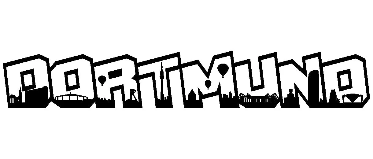 Наклейка на стену Dortmund Lettering Skyline, фото №1