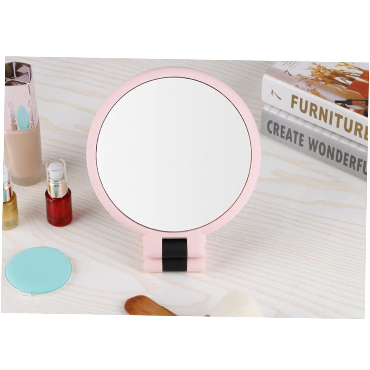 Зеркало Angoily Ванна Косметическое Светодиодное Увеличительное Ручное Двойное, фото №3