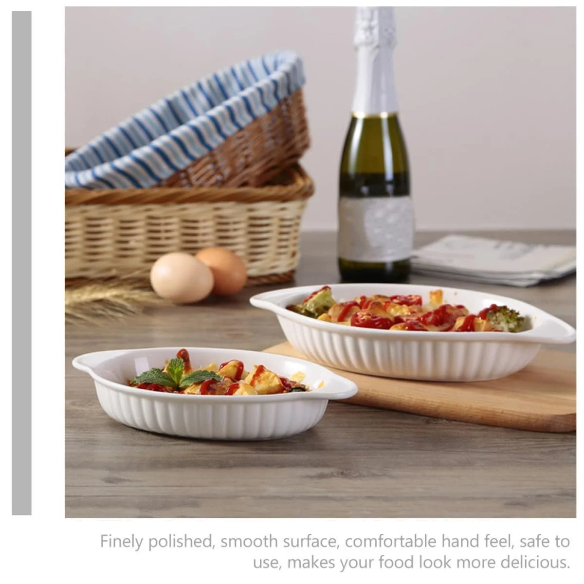 Керамічна форма для випікання VANZACK овальна з подвійними ручками, фото №5