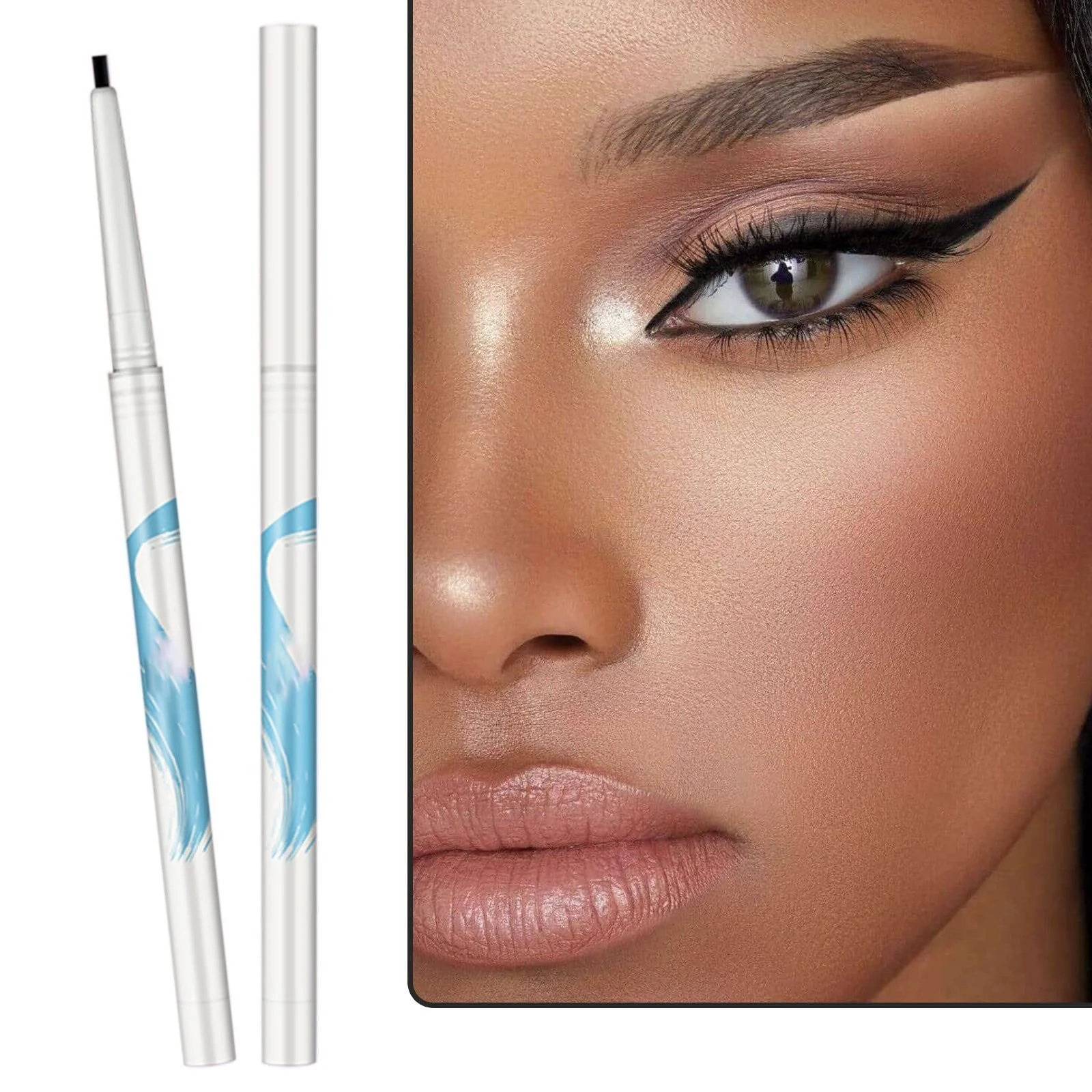 Гелева Підводка для очей для тіла Radiant Creamy Soft Texture Black Gel Eyeliner Стійка водостійка, фото №3