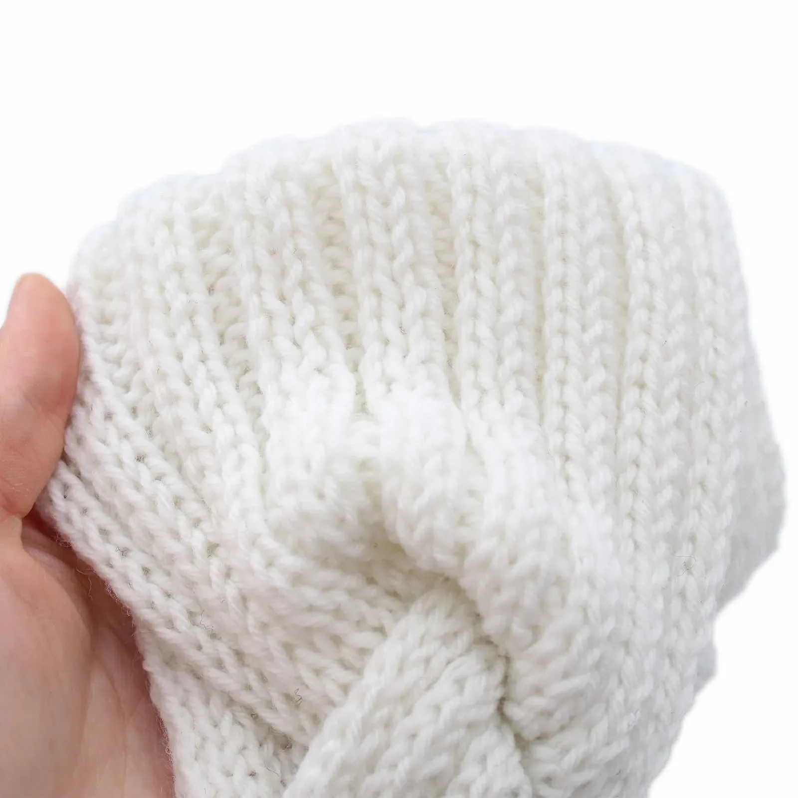 Пов'язка на голову В'язана еластична Чорний, фото №3