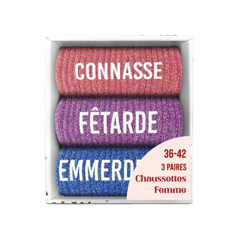 Носки STC Sequin Trio Набор, разноцветный, средний, разноцветные, фото №1