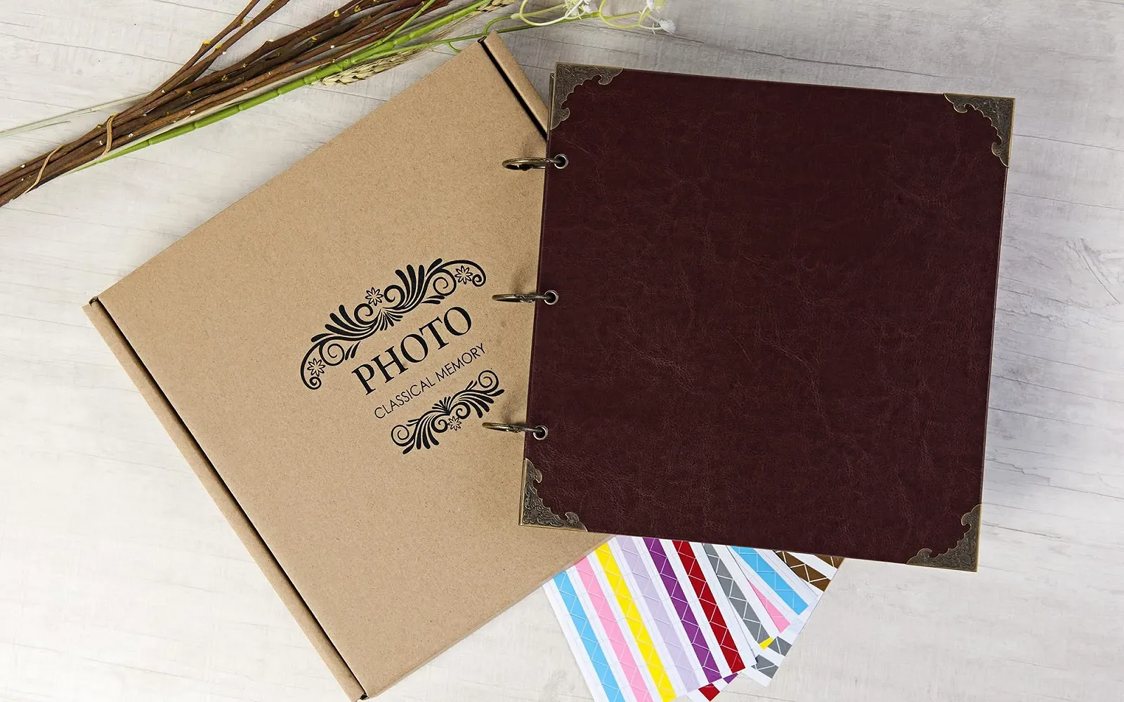 Фотоальбом Кожаный переплет 12 x 12 дюймов, 80 страниц, альбом для фото своими руками, чистая крафт-бумага, свадьба, годовщина, семейный фотоальбом Коричневый, 12 x 12 дюймов, фото №7 Фотоальбом Кожаный переплет 12 x 12 дюймов, 80 страниц, альбом для фото своими руками, чистая крафт-бумага, свадьба, годовщина, семейный фотоальбом Коричневый, 12 x 12 дюймов, фото №7
