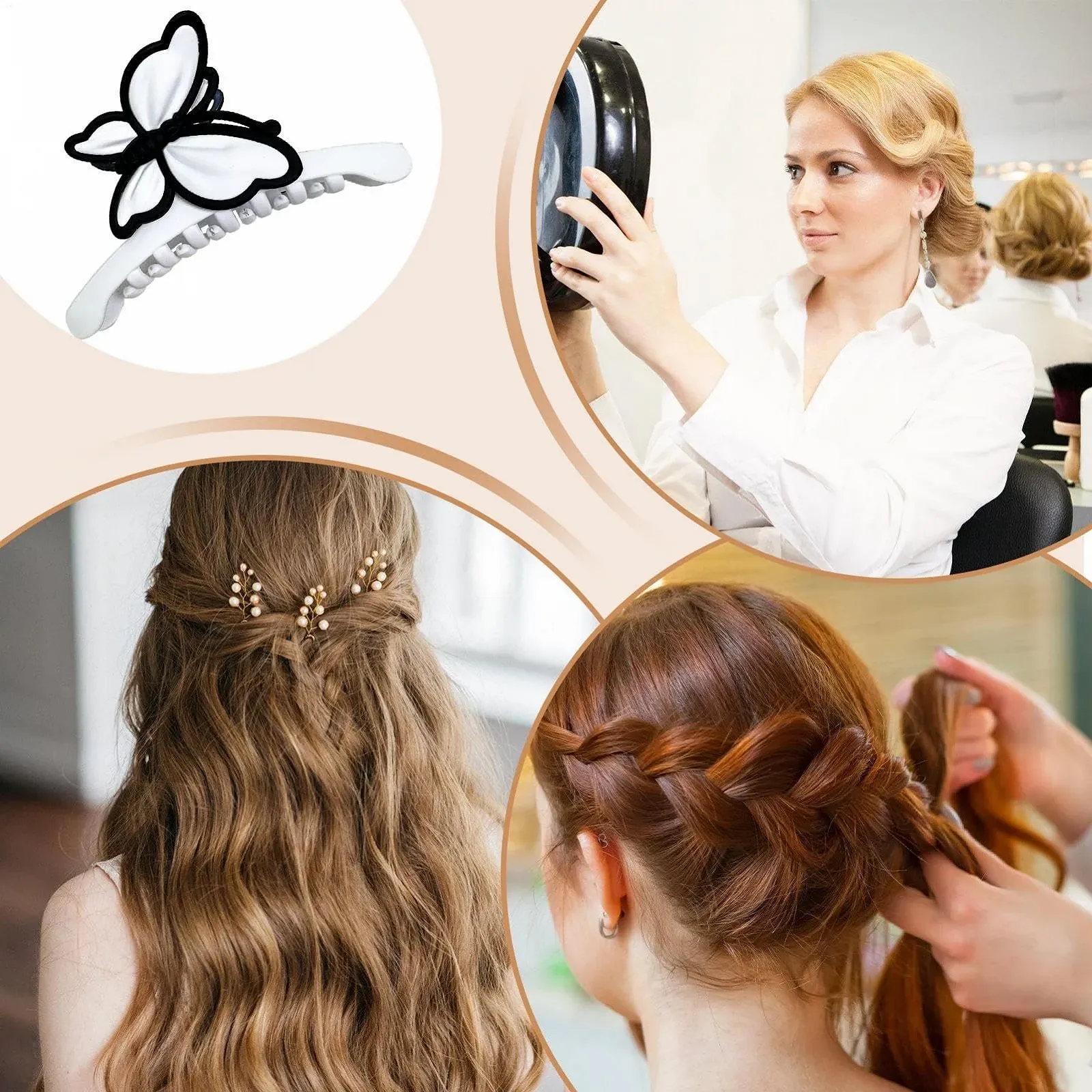 Зажим для волос Zunishaone Держатель для хвостика Ретро-стиль Инструмент для укладки волос, фото №4 Зажим для волос Zunishaone Держатель для хвостика Ретро-стиль Инструмент для укладки волос, фото №4