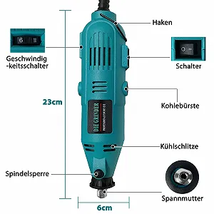 Набор Aufun Mini Grinder с аксессуарами, 226 шт., Мини-шлифовальная машина с кейсом для ручной работы и DIY Энтузиастов synthetic.ua - Фото 1