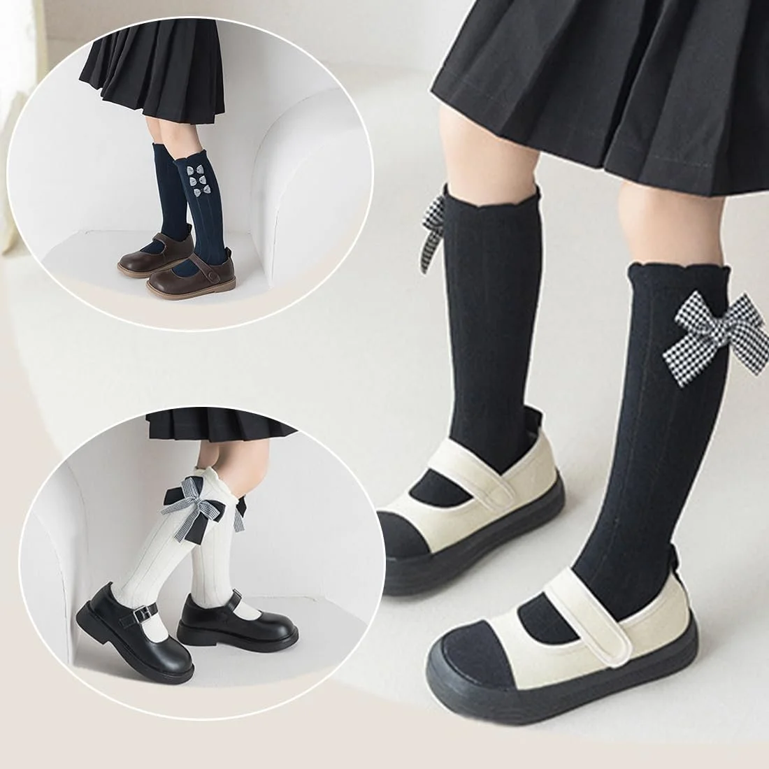 Гольфы 3 пары Cotton с бантами для девочек EU 36-39, фото №6