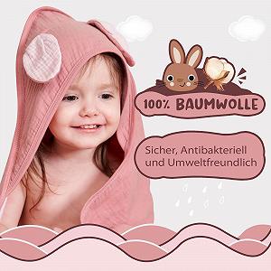 Полотенце для ванны с капюшоном для детей 85 x 85 см synthetic.ua - Фото 1