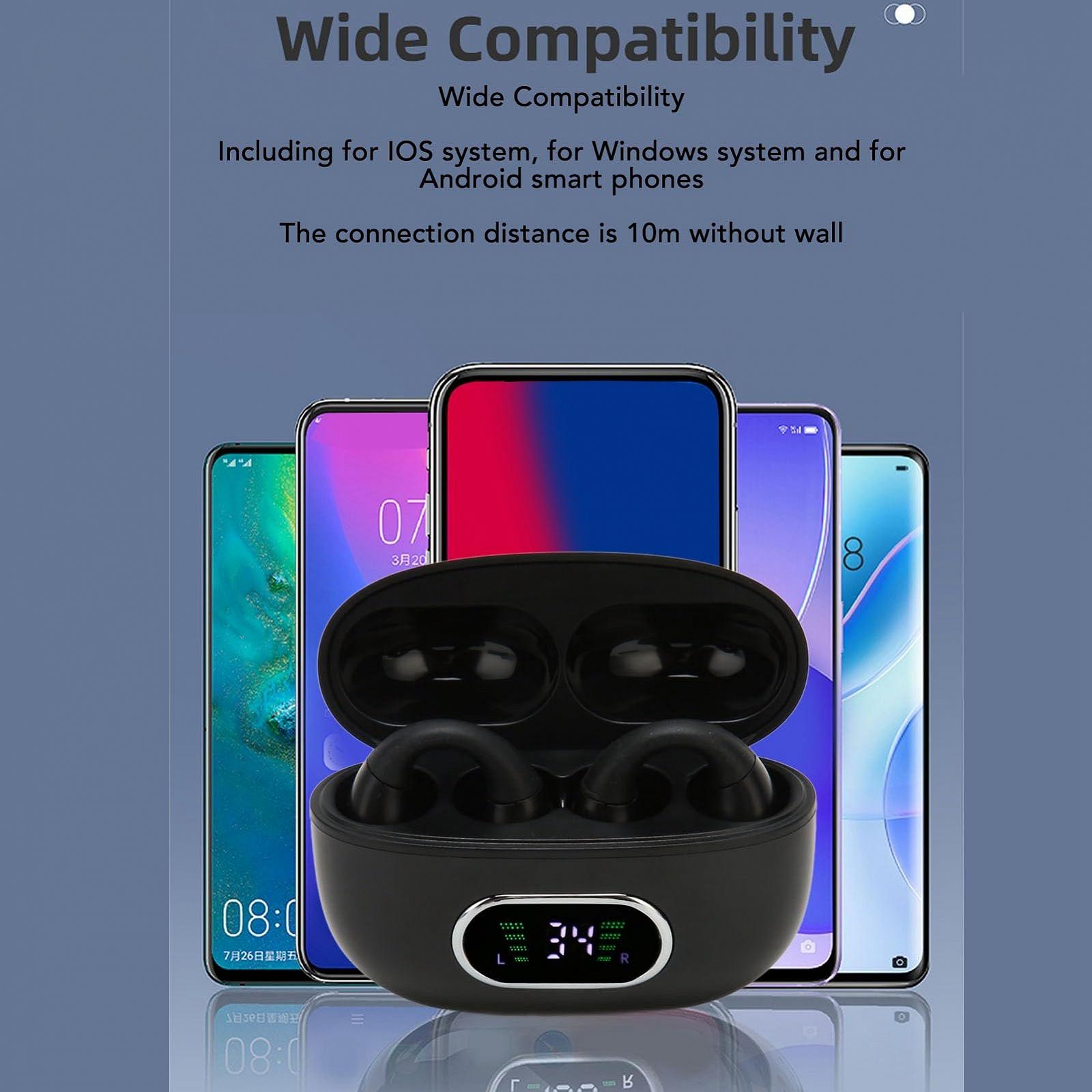 Навушники-перекладачі Стерео Кліпса з Чохлом для Зарядки Чорний, фото №2