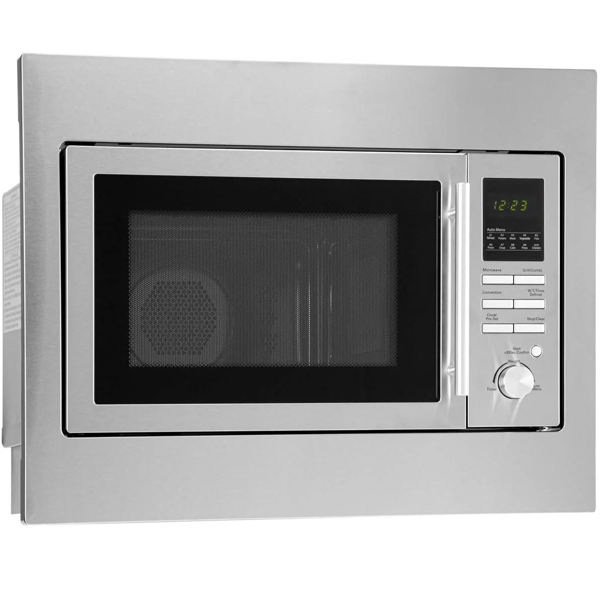 Вбудована мікрохвильова піч 25 L 900 W гриль конвекція нержавіюча сталь Silver, фото №1