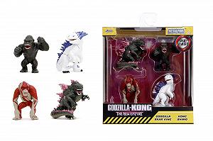 Набор фигурок Jada Toys Godzilla x Kong (Godzilla, King Kong, Shimo, Skar King) - 4 коллекционные фигурки MonsterVerse из металла, каждая 6,5 см, Wave 1 - Фото 1