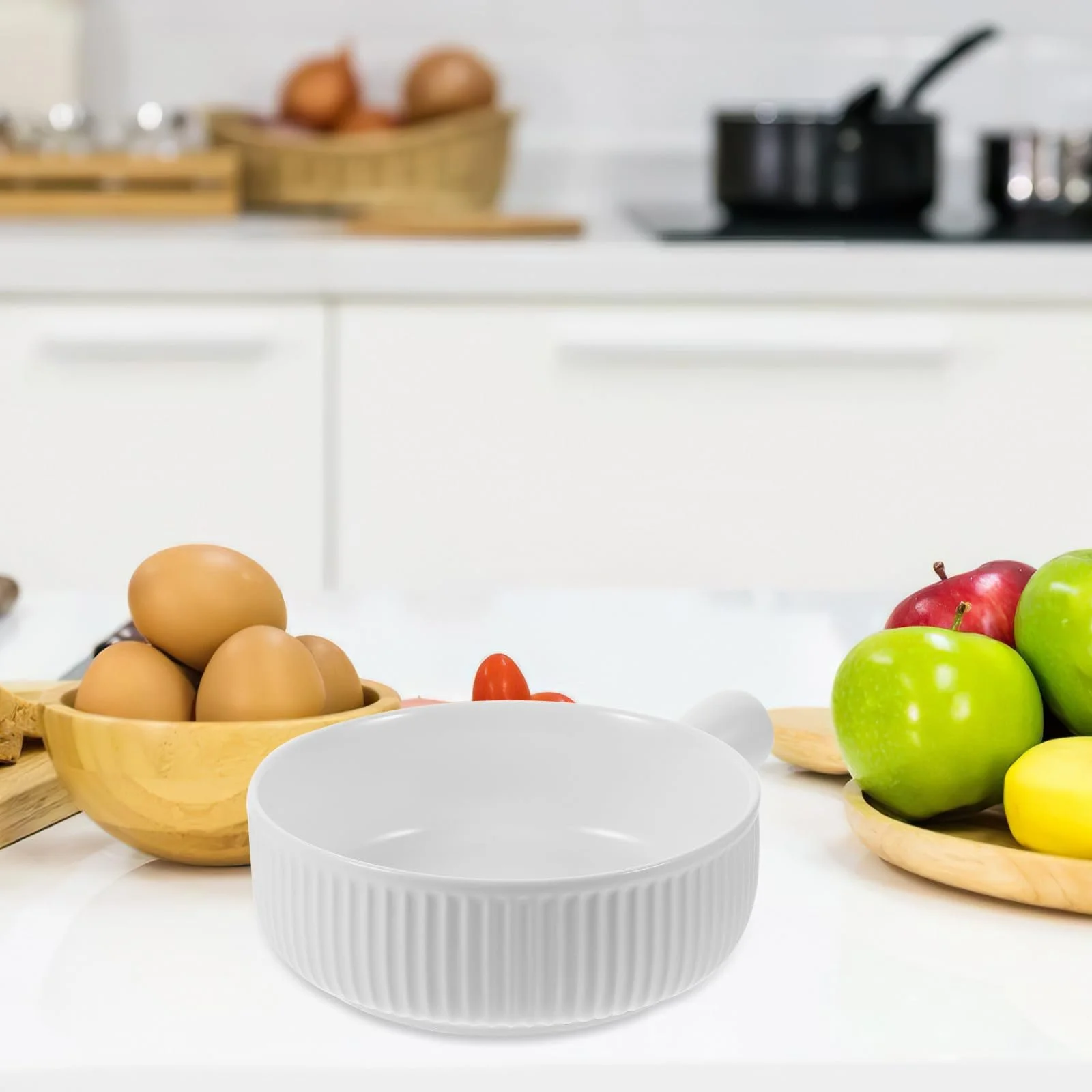 Форма для запекания керамическая с ручками термостойкая для микроволновой печи многофункциональная, фото №8 Форма для запекания керамическая с ручками термостойкая для микроволновой печи многофункциональная, фото №8