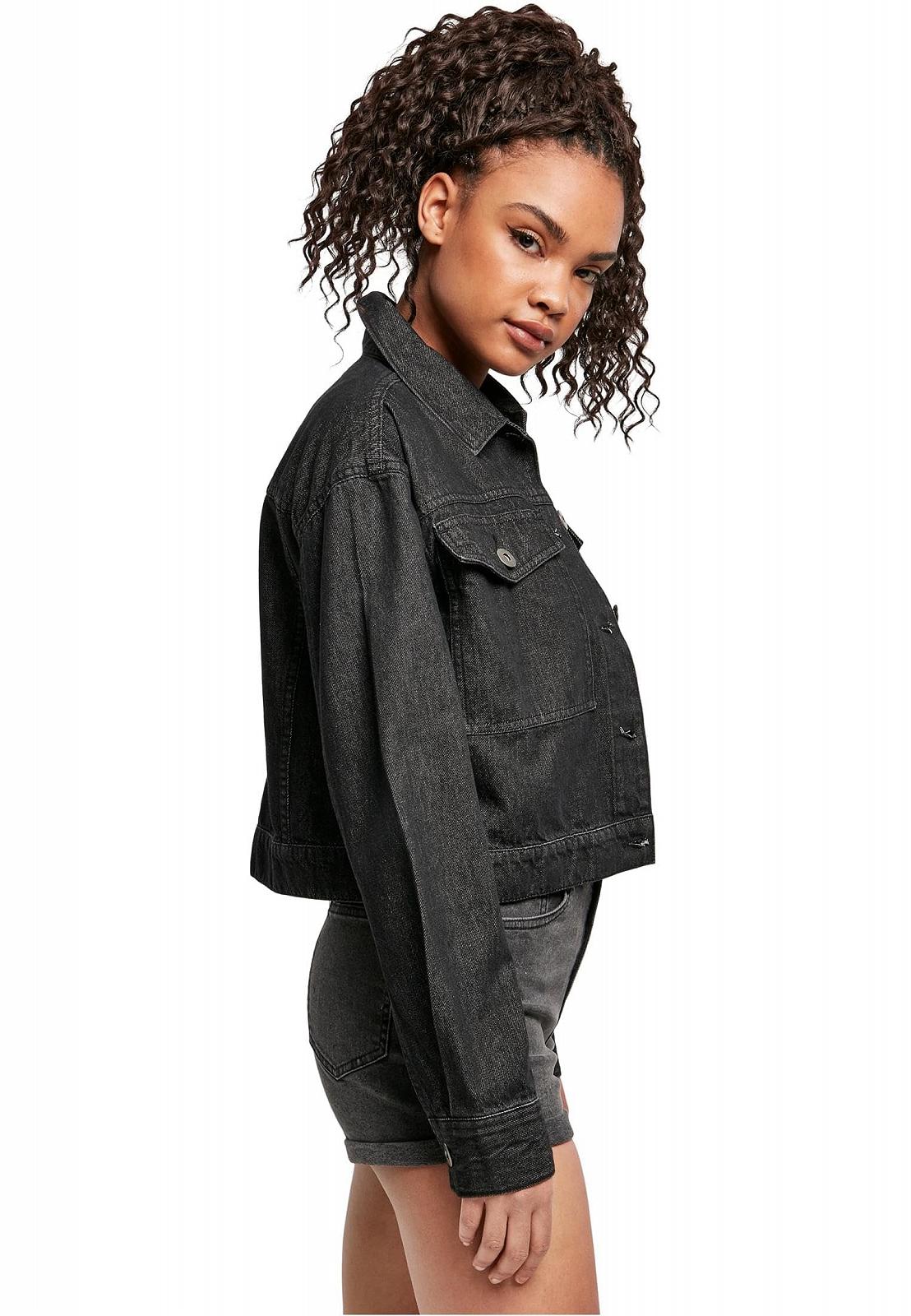 Джинсова куртка Urban Classics Ladies Short Oversized Denim для жінок, фото №2
