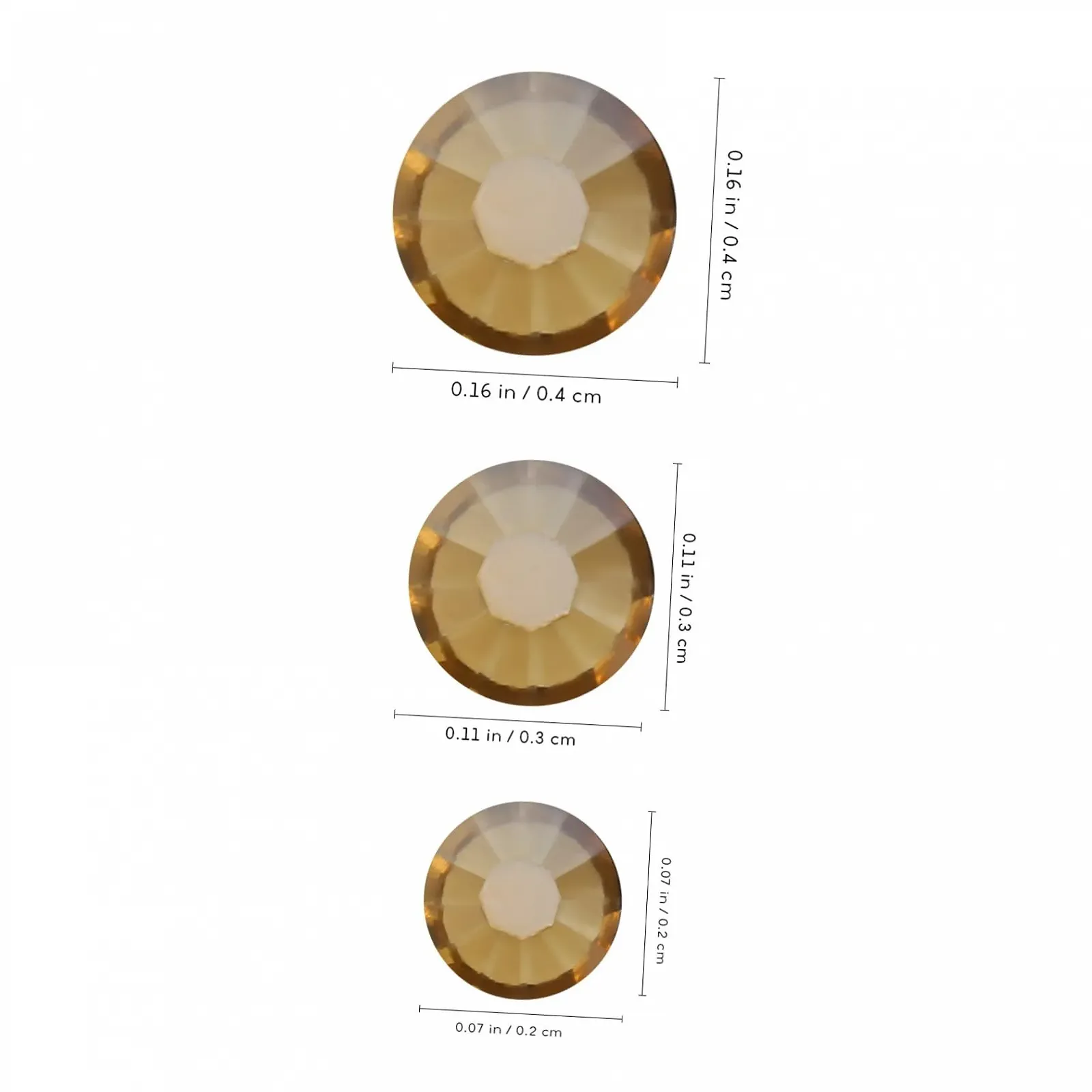 Стразы для ногтей FOMIYES Кристаллические круглые стеклянные стразы для маникюра и рукоделия, фото №6