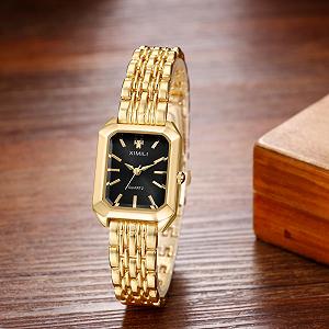 Женские наручные часы Квадратные OIDEA Винтажные Элегантные Розовый Зеленый Черный циферблат с часовой шкалой Кварцевые ретро часы для женщин для матери подруги synthetic.ua - Фото 1