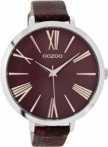 Часы Oozoo Женские Ремешок Кожаный Змеиный вид Mandala XXL 48 мм Разные дизайны - Фото 1