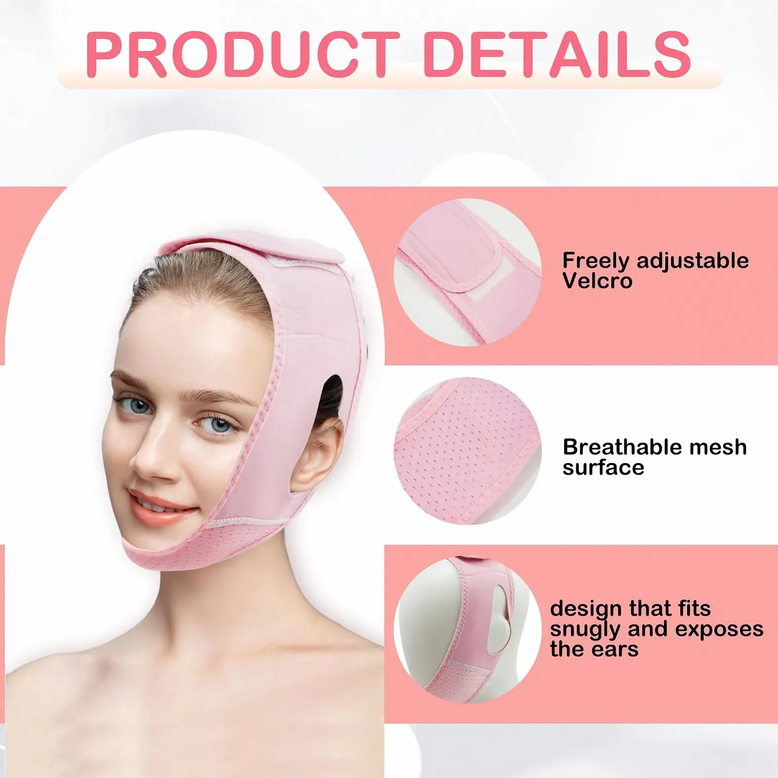 Маска для підтяжки підборіддя Chinology, ремінець для сну, фото №3