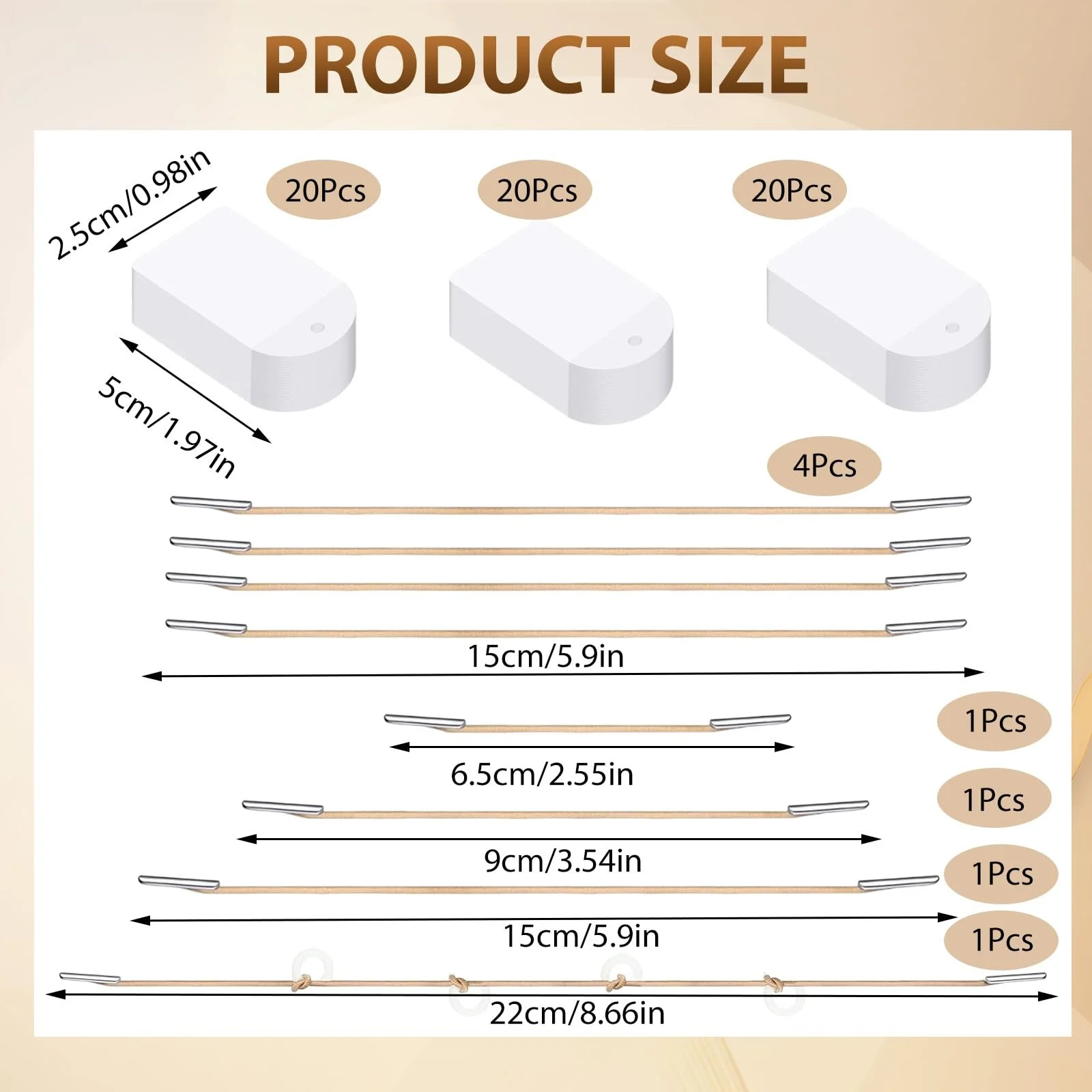 Набір стрічок для підтяжки обличчя (60 шт) з 8 мотузками різних розмірів, фото №7