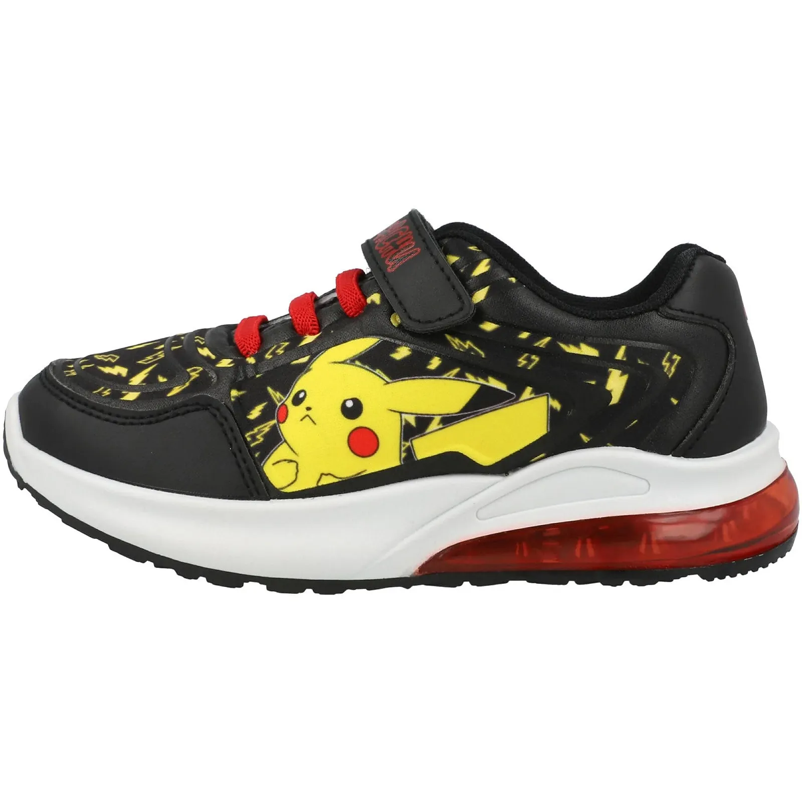 Кроссовки Pokémon Emboss Light Черные Детские с рисунком Пикачу, светоотражающая пятка, фото №4