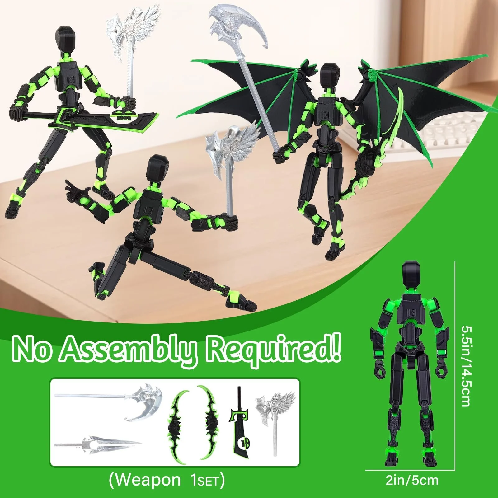 Экшен-фигурка Lucky 13 T13 3D-печать подвижная с 6 видами оружия и 6 парами рук, фото №6