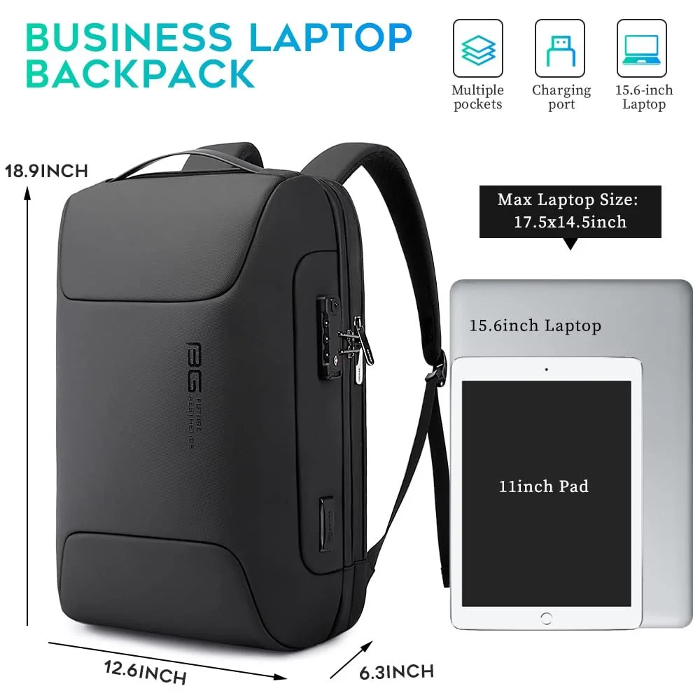 Рюкзак для ноутбука BANGE Upgrade Anti-Theft USB M черный, фото №5 Рюкзак для ноутбука BANGE Upgrade Anti-Theft USB M черный, фото №5