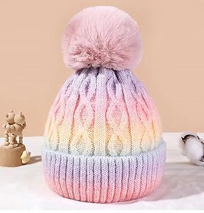 Шапка дитяча в'язана OnlyBee райдужна synthetic.ua - Фото 1