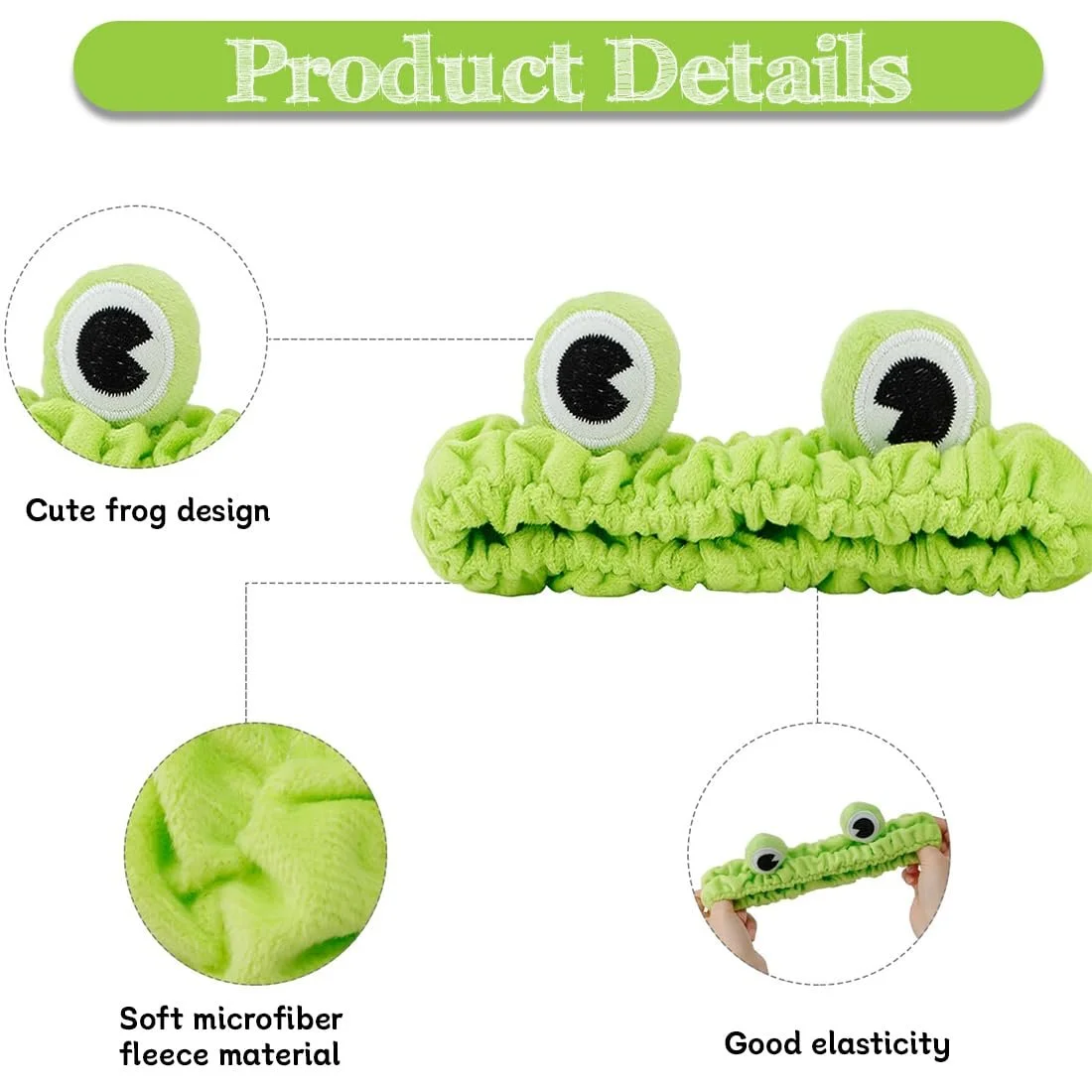 Пов'язка для волосся Еластична для миття обличчя та зап'ястя, фото №3