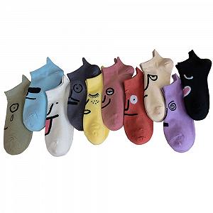 Жіночі шкарпетки Бавовняні з вишивкою "Мультяшки" Короткі Унісекс Щиколотки, 10 пар - Фото 1