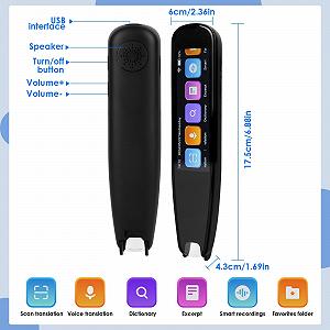 Ручка-сканер для перекладу, онлайн 142 мови, з 3.7-дюймовим сенсорним екраном synthetic.ua - Фото 1
