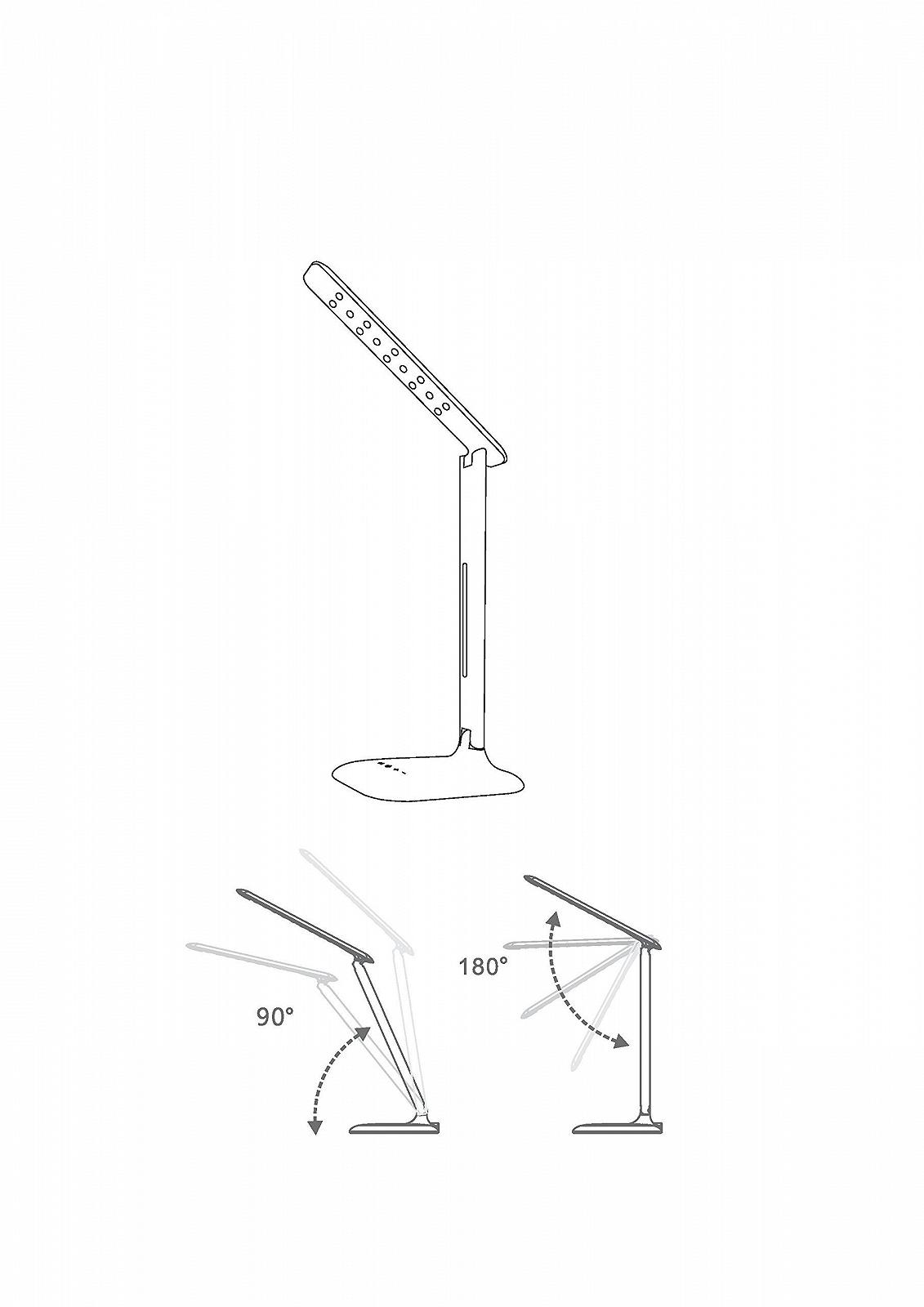 Настільна лампа TEVEA 4 Вт Регульована Годинник Календар Температура Будильник, фото №4