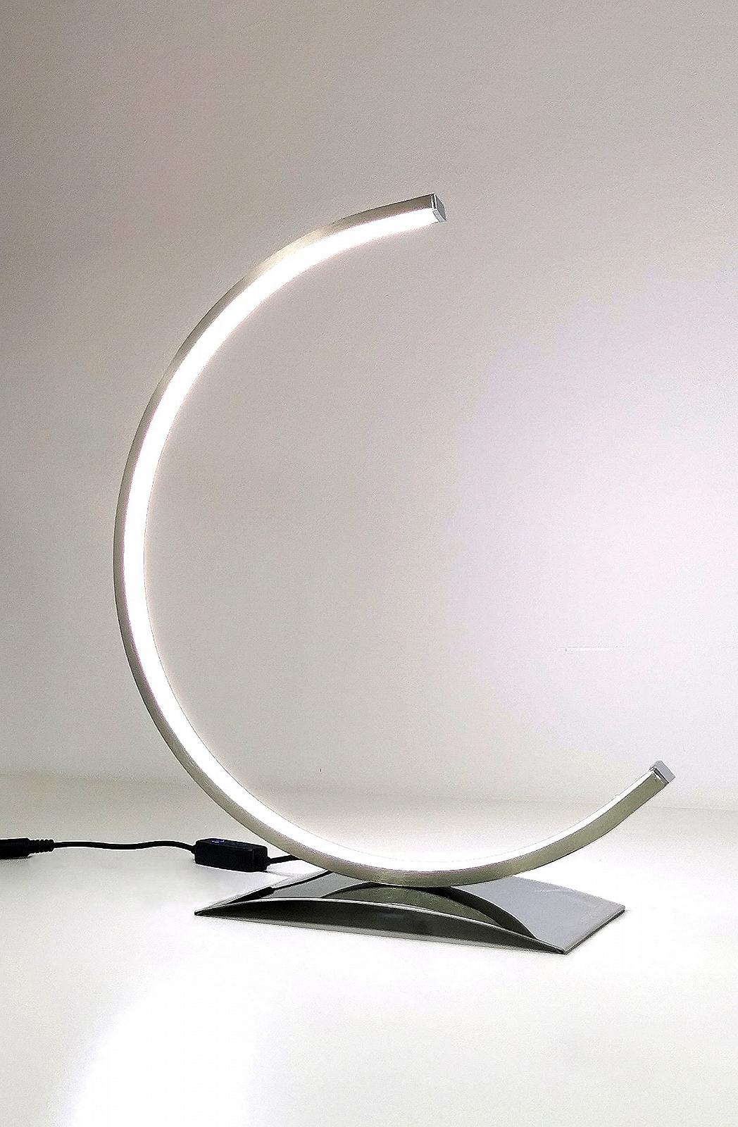 Настільна лампа Trango Moonlight 2019-03S з регулюванням яскравості та кольору CCT 3000K-6500K, LED 12.5 Вт матовий нікель/хром, фото №5