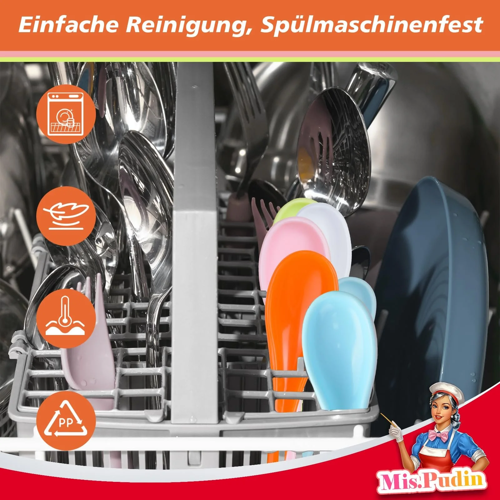 Ложки Пластикові Кольорові 12.5 x 2.3 cm, набір 20 шт, фото №5