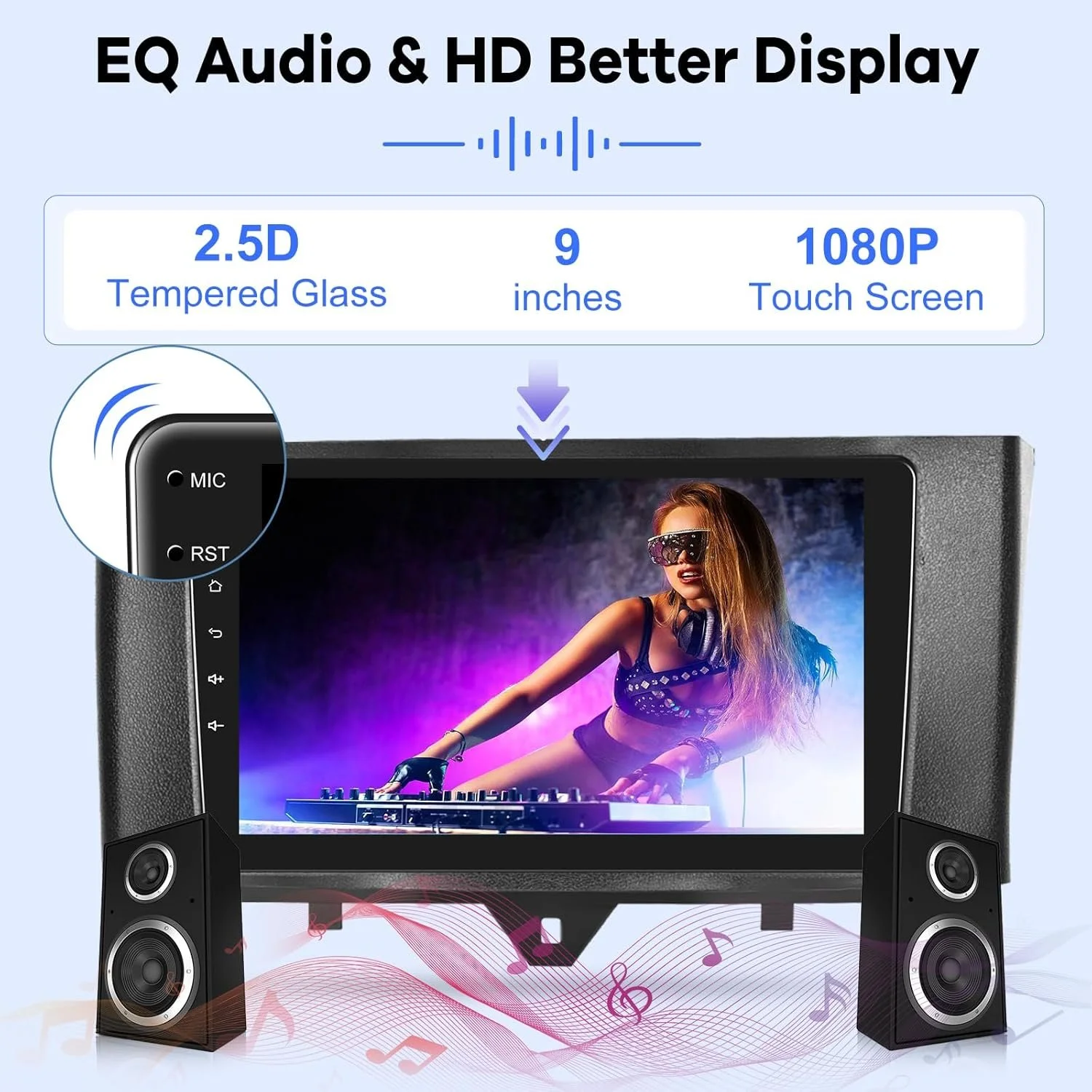 Штатная автомагнитола EKAT для Mercedes Benz Smart Fortwo 2011-2015 / 9" / Сенсорная / 2/32Гб / Android 11 / Apple CarPlay / Android Auto / Bluetooth / WI-FI / GPS / USB, фото №6