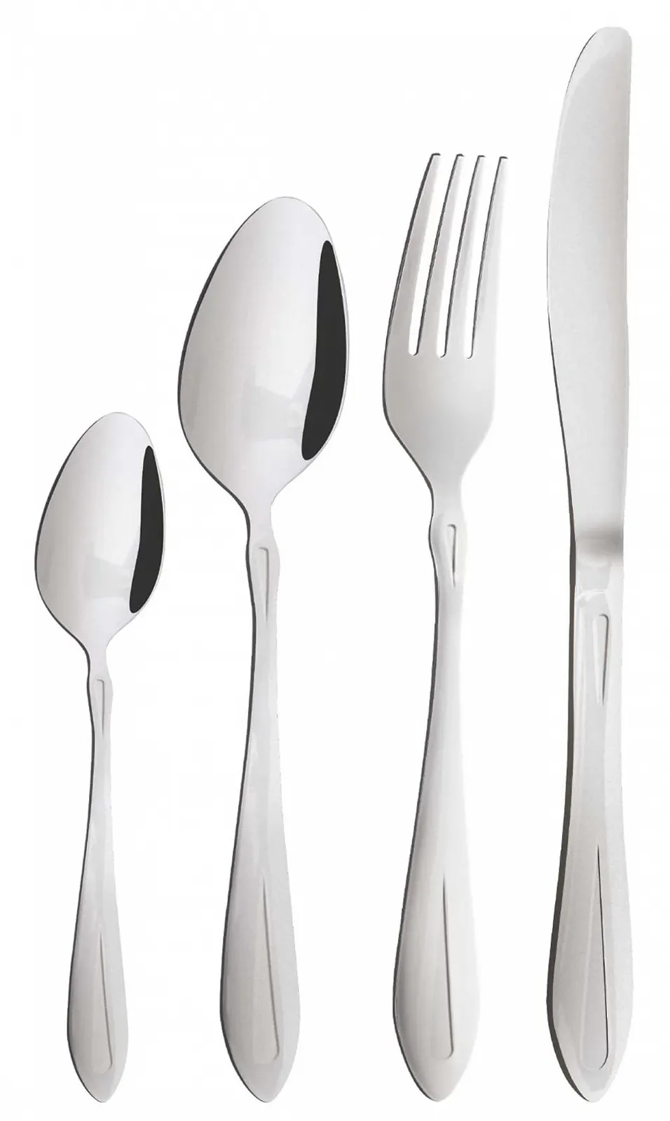 Набір столових приборів у дерев'яній коробці з шухлядою Pradel Excellence Miroir, 84 предмети, срібний, фото №3