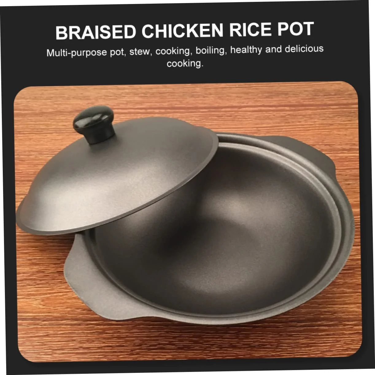 Кастрюля чугунная Garneck 18 см, эмалированная, с крышкой, для плиты и духовки, фото №4