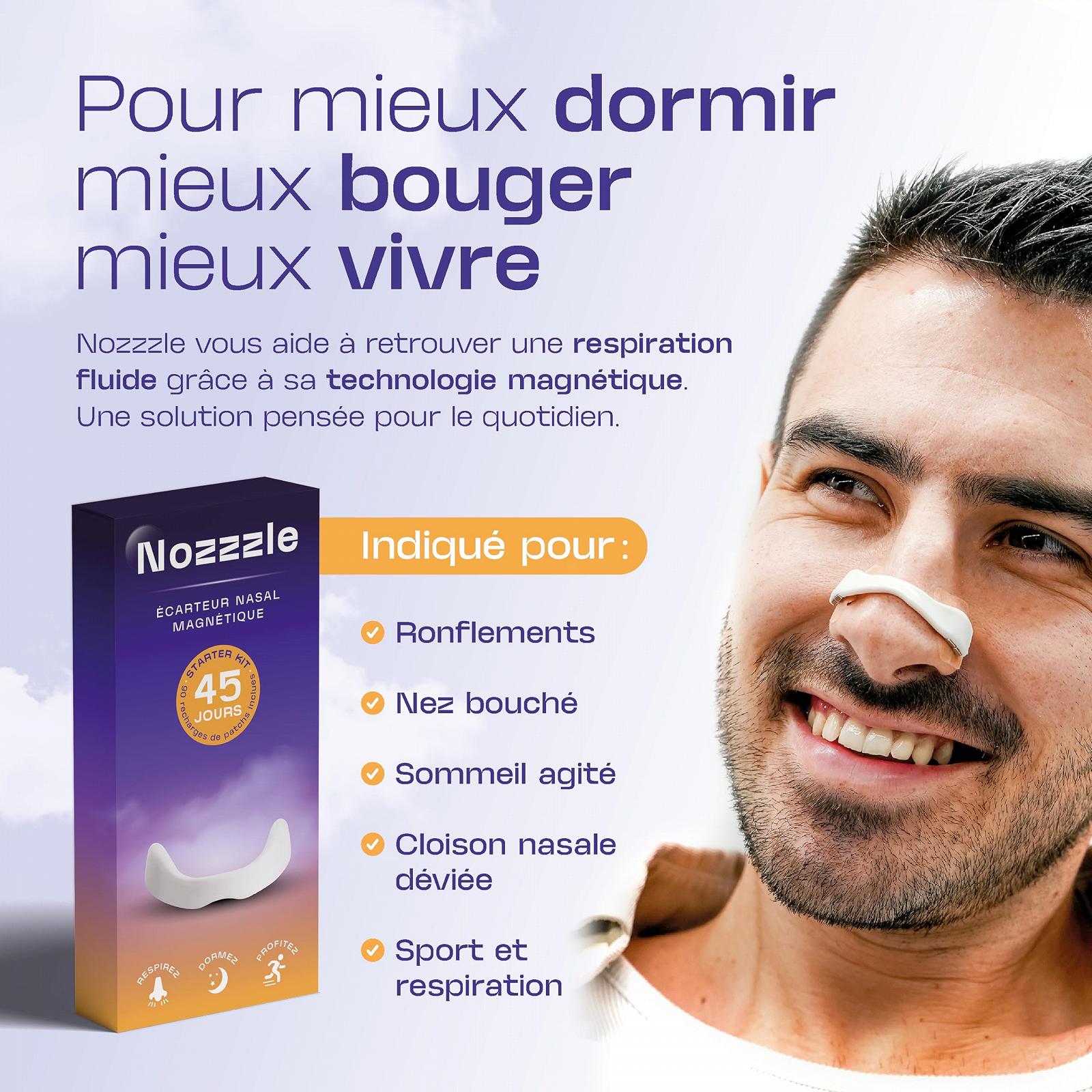 Магнітний розпірний пристрій для носа проти хропіння + 90 носових пластирів, фото №4